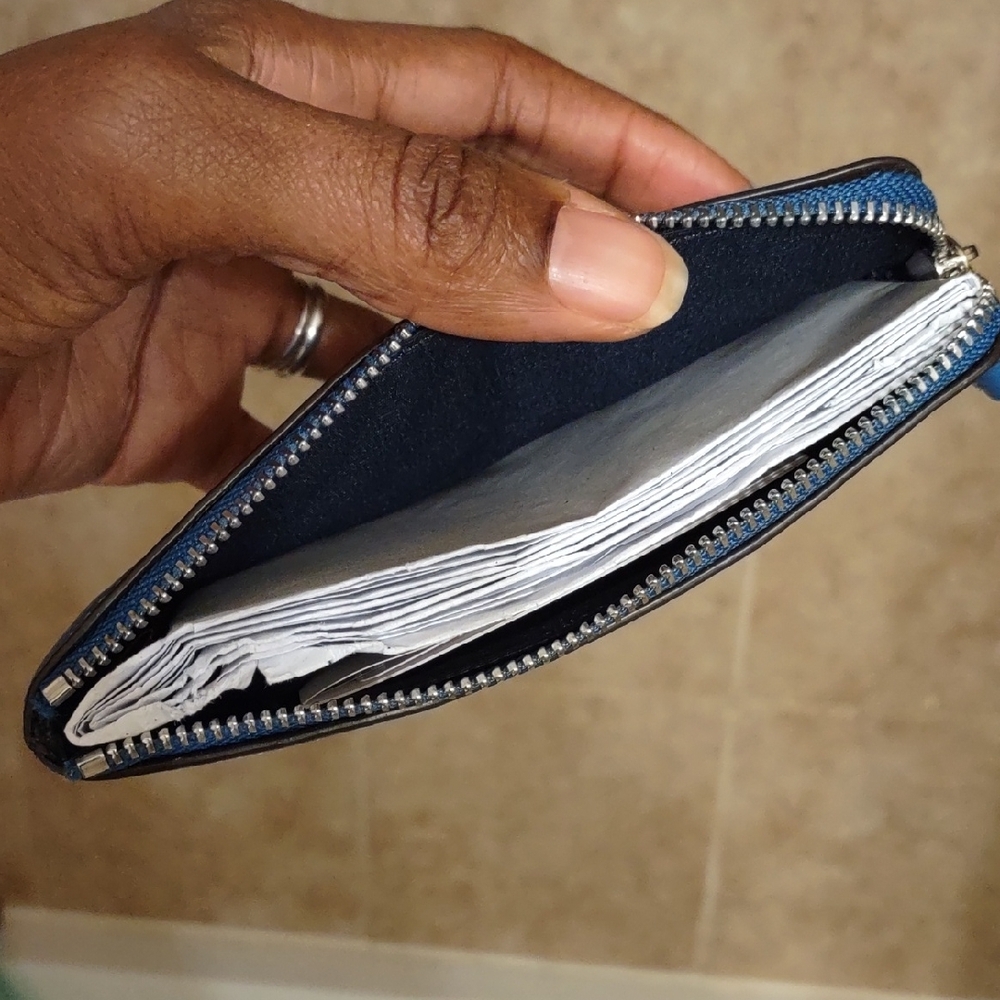 Coach Cobalt Blue Leather Pouch - Picture 8 of 9